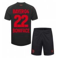 Fotbalové Dres Bayer Leverkusen Victor Boniface #22 Dětské Domácí 2023-24 Krátký Rukáv (+ trenýrky)